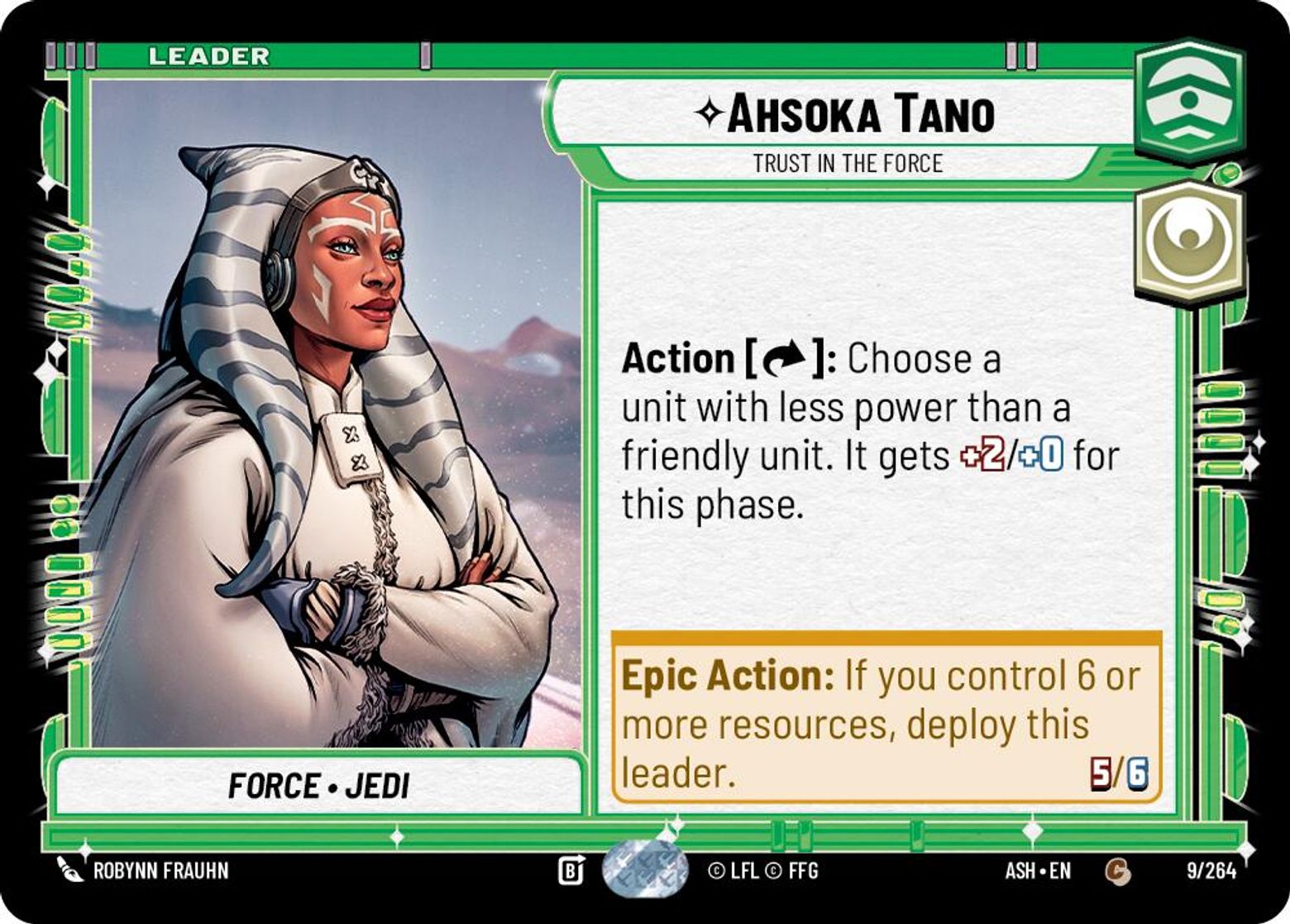 Ahsoka Tano, Trust in the Force card art