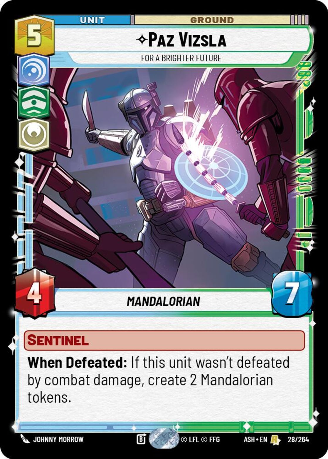 Paz Vizsla, For a Brighter Future card art