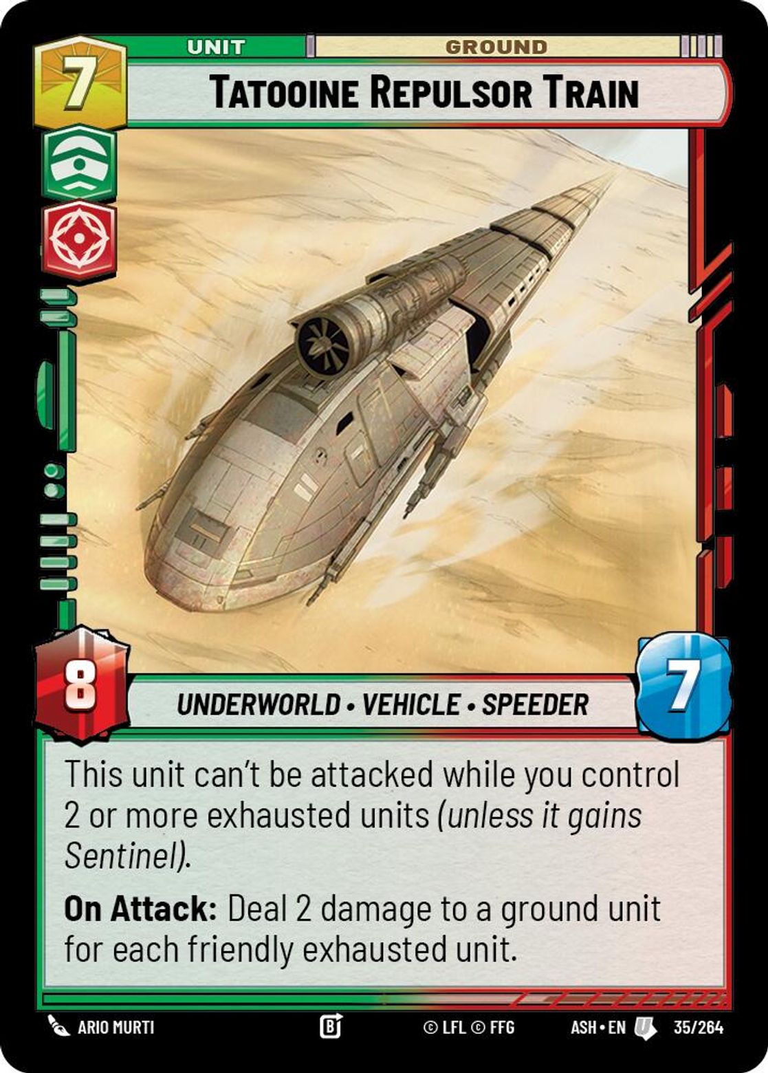 Tatooine Repulsor Train card art