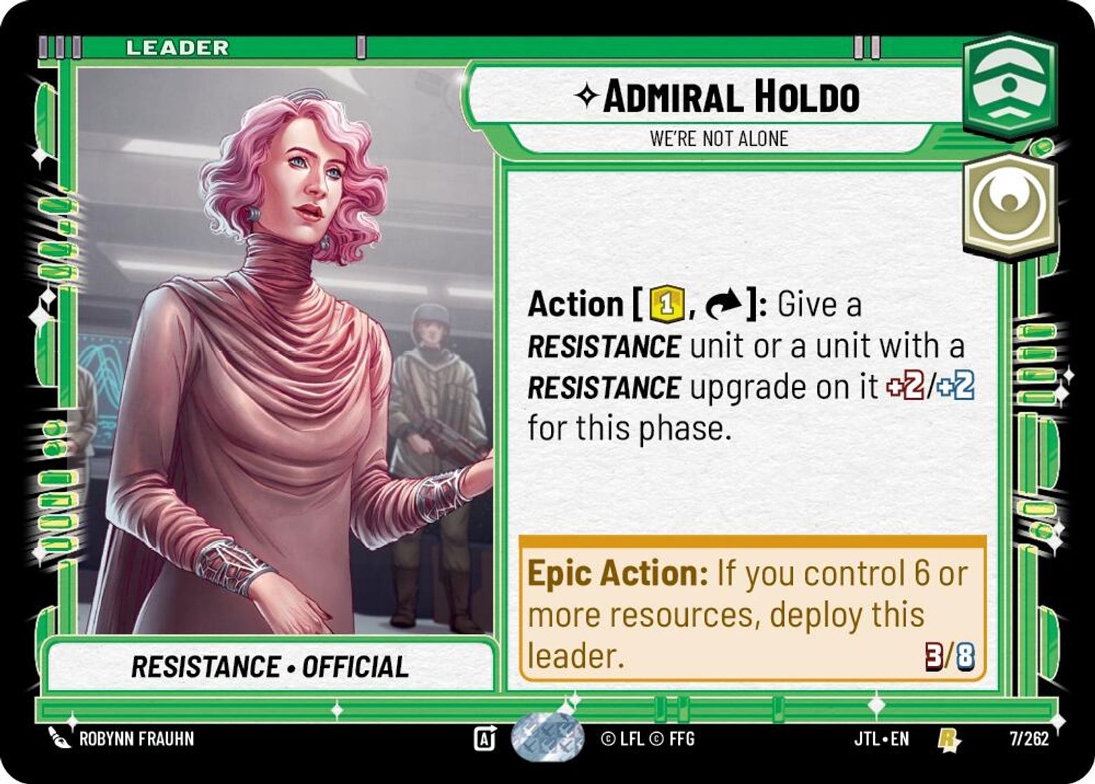 Admiral Holdo, We're Not Alone card art