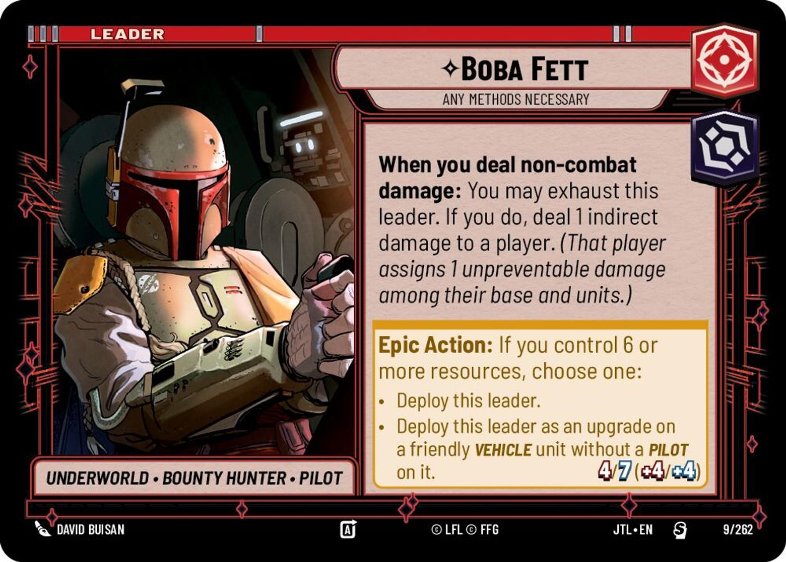 Boba Fett, Any Methods Necessary card art