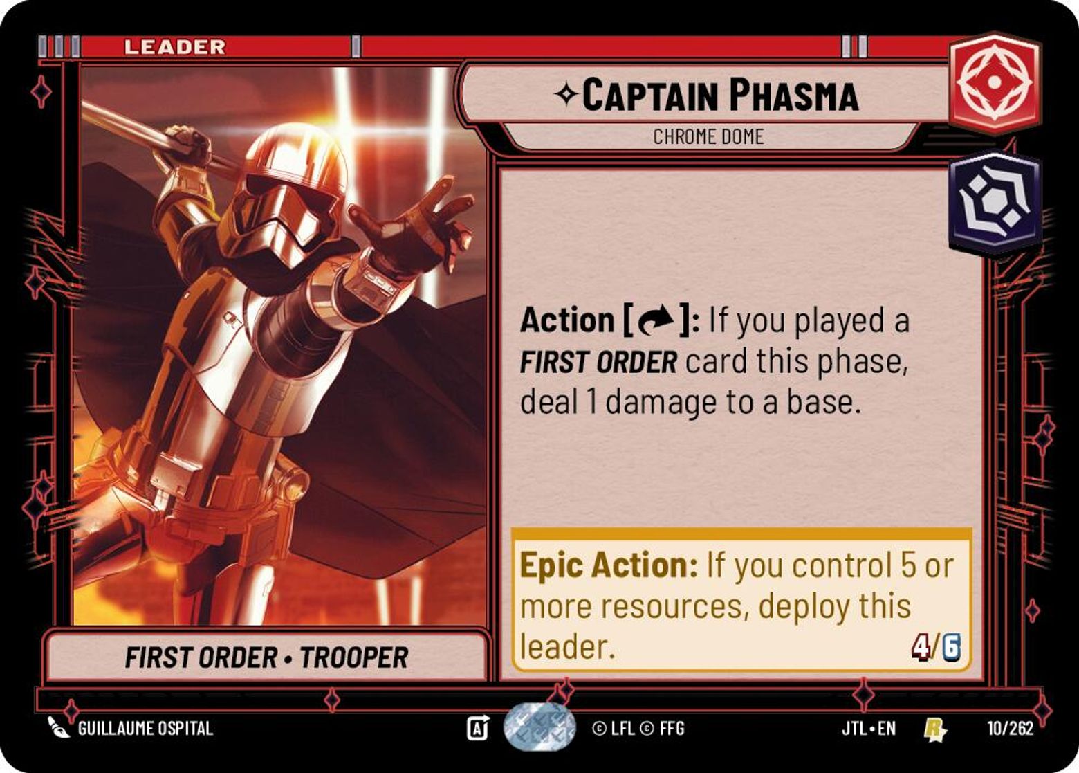 Captain Phasma, Chrome Dome card art