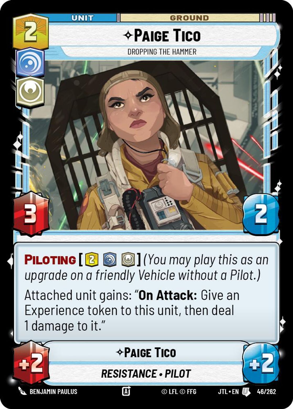 Paige Tico, Dropping the Hammer card art