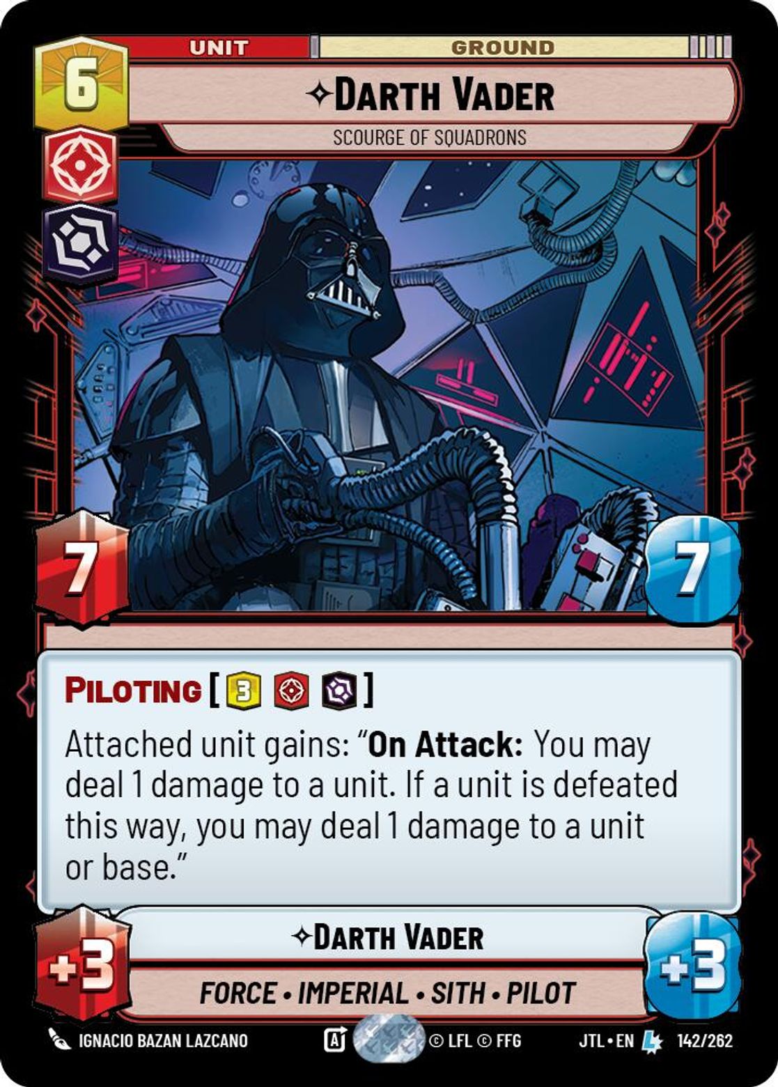 Darth Vader, Scourge of Squadrons card art