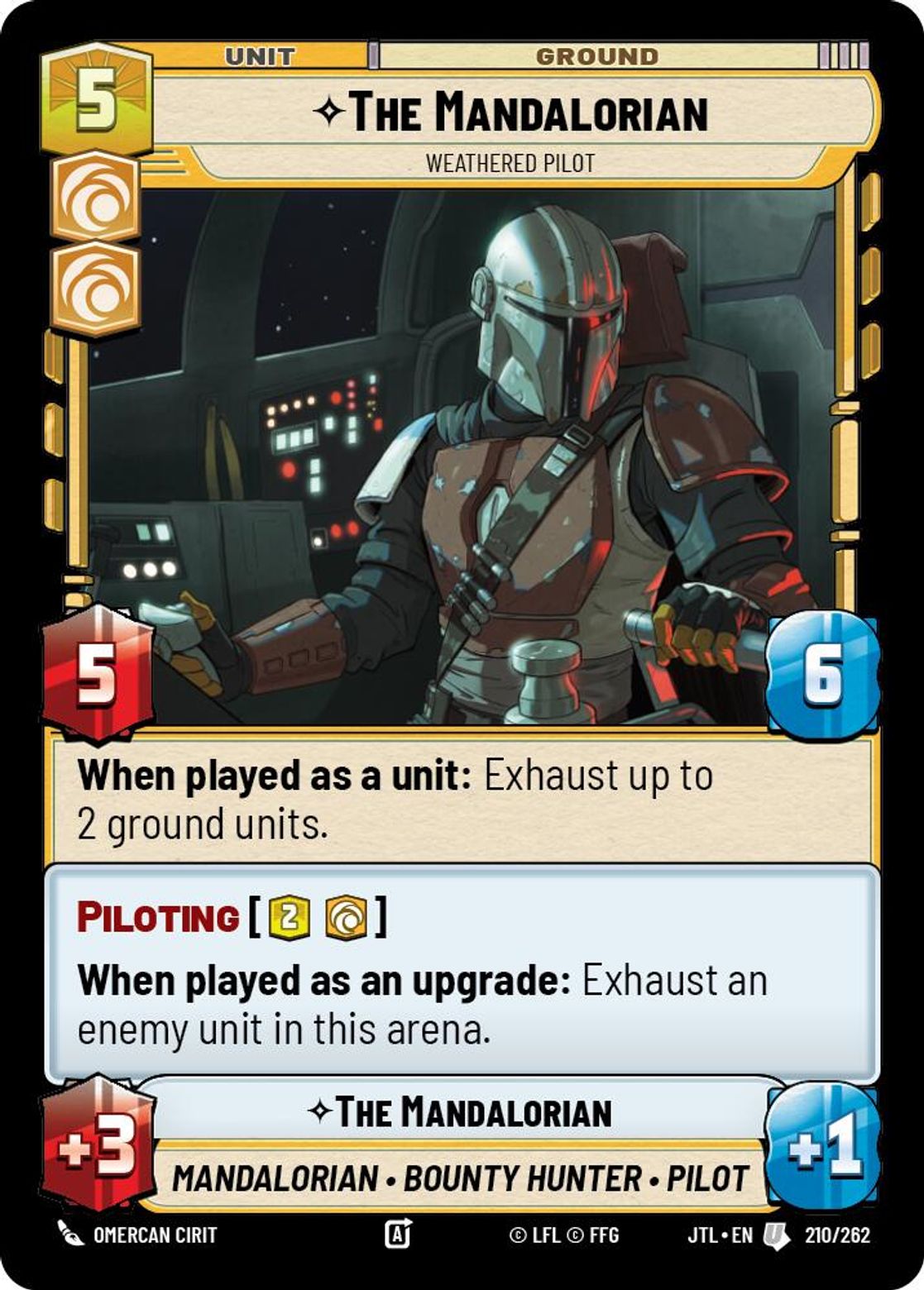 The Mandalorian, Weathered Pilot card art
