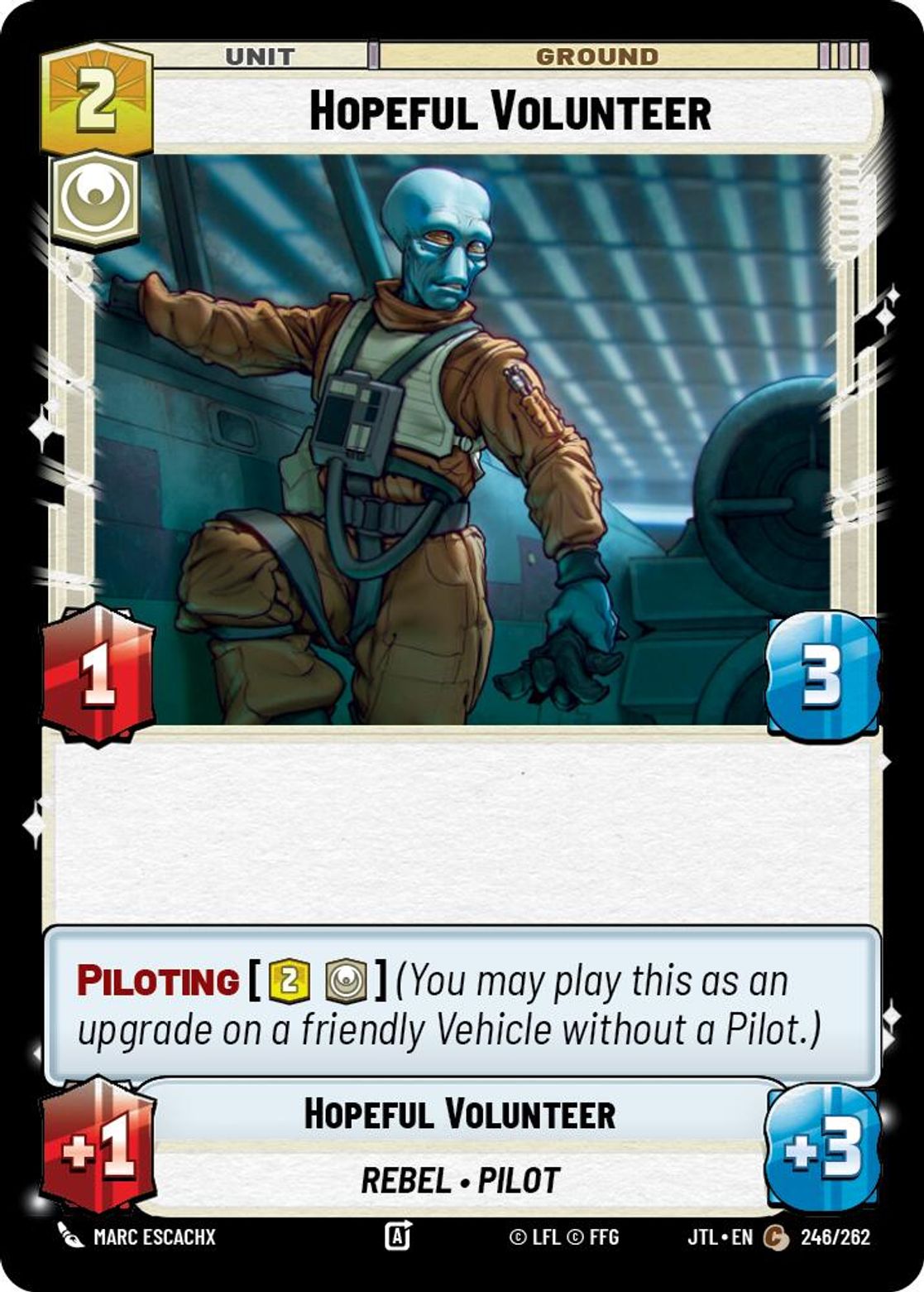 Hopeful Volunteer card art