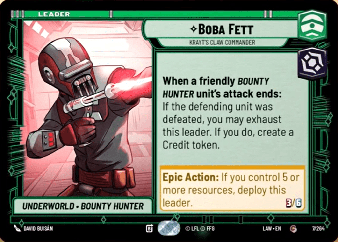 Boba Fett, Krayt's Claw Commander card art