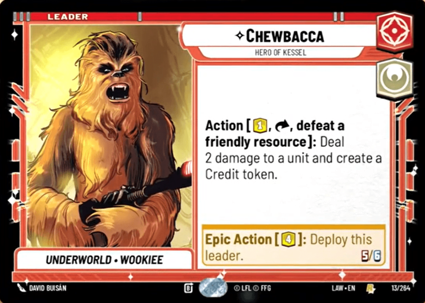 Chewbacca, Hero of Kessel card art