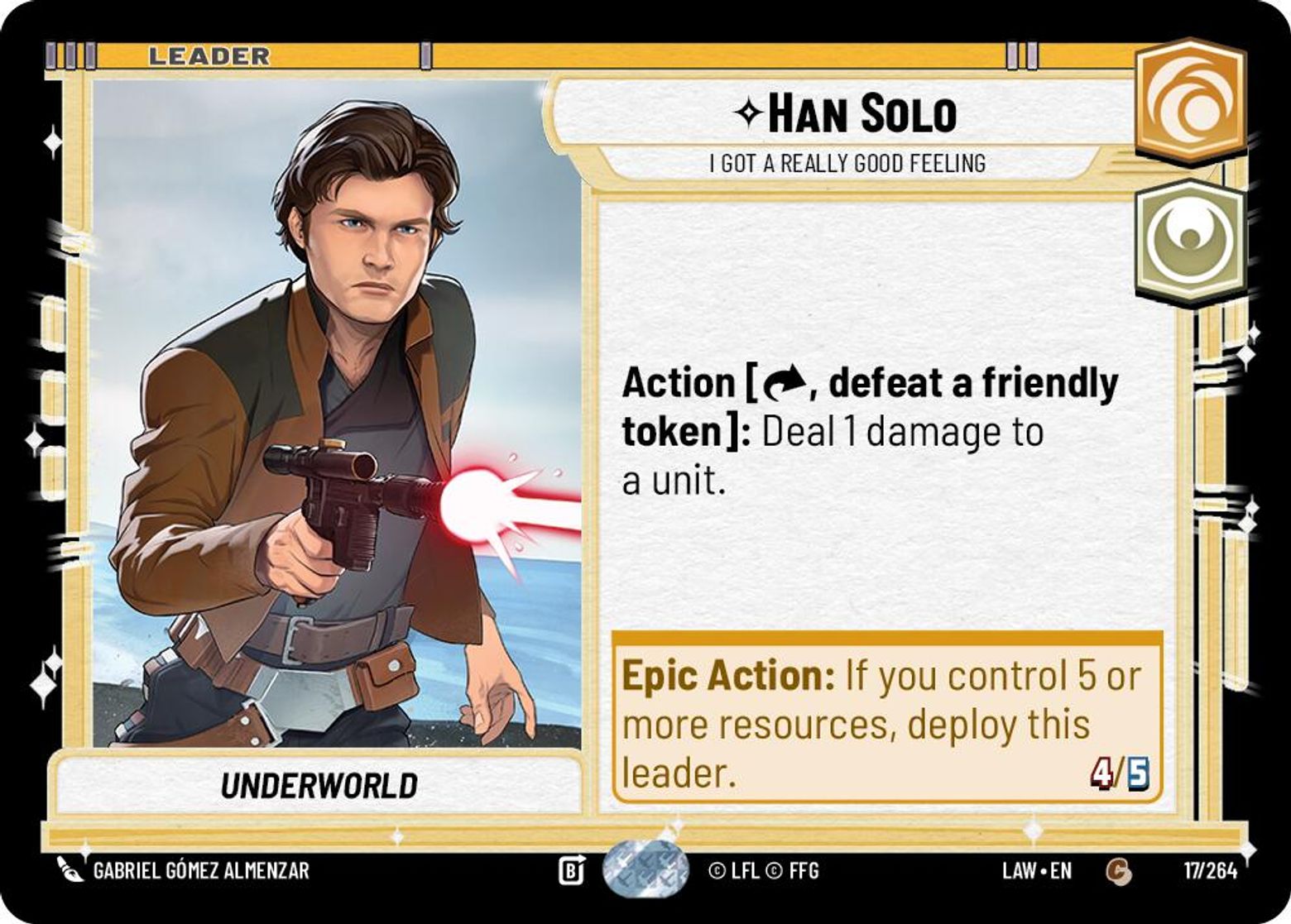 Han Solo, I Got a Really Good Feeling card art