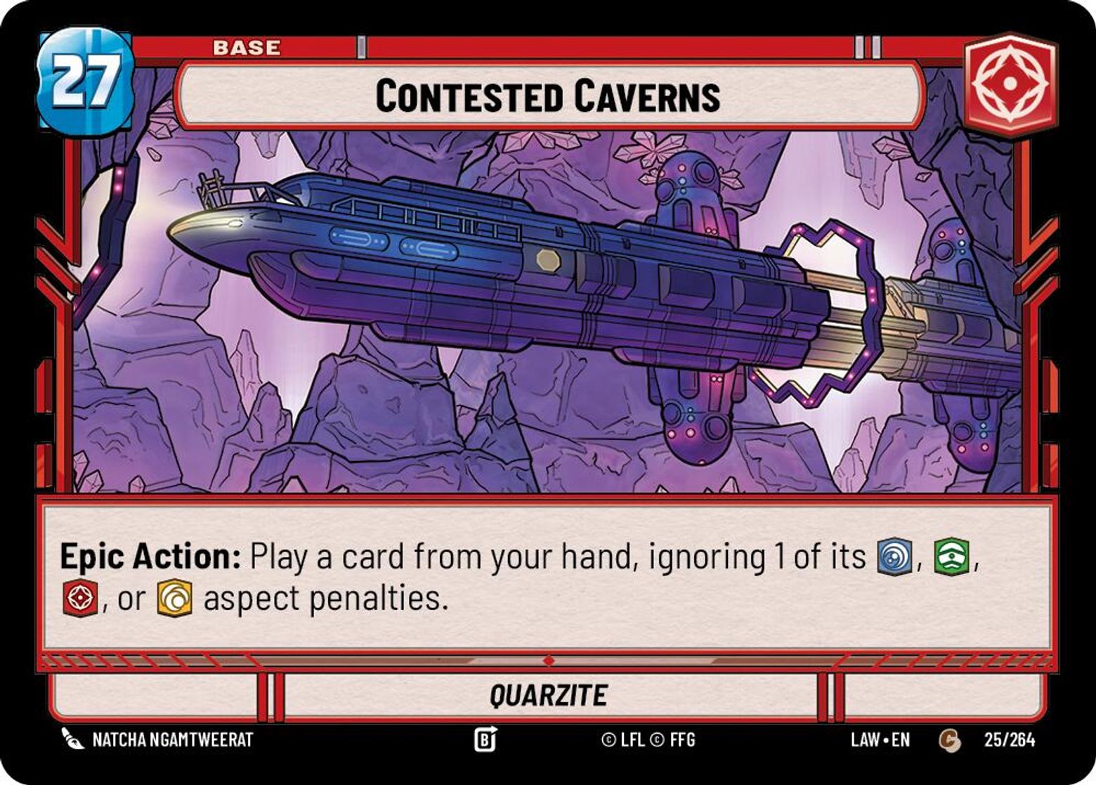 Contested Caverns card art