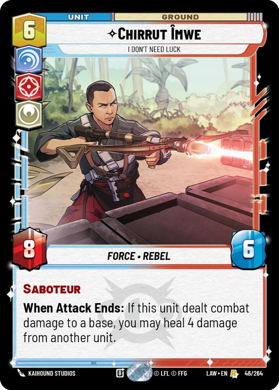 Chirrut Îmwe, I Don't Need Luck card art
