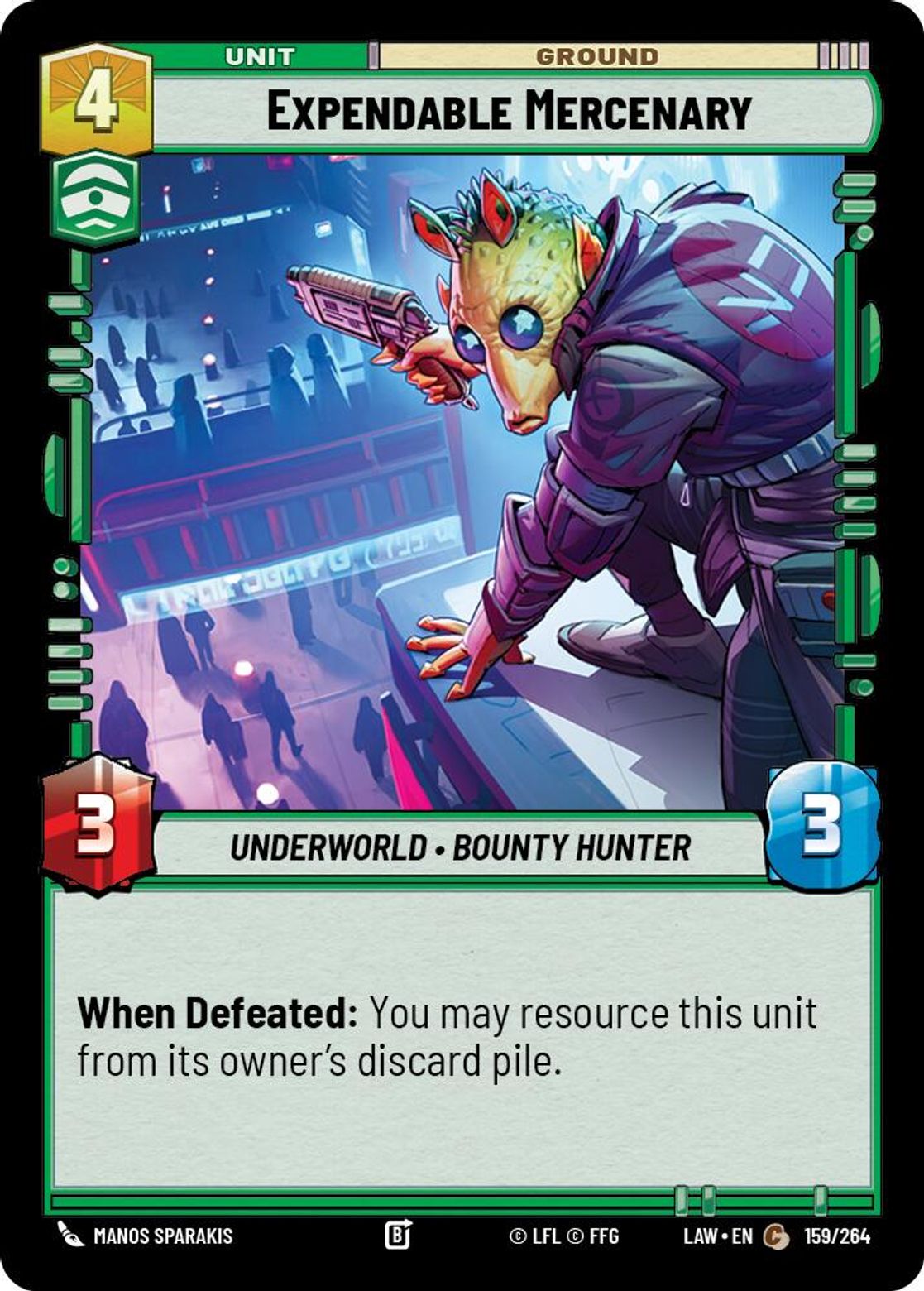 Expendable Mercenary card art