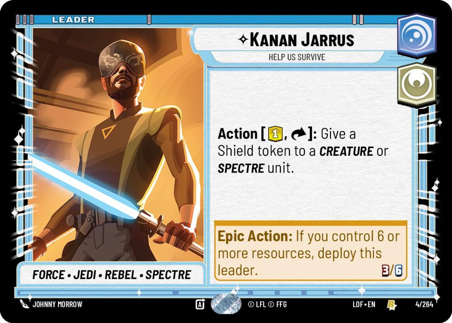 Kanan Jarrus, Help Us Survive card art