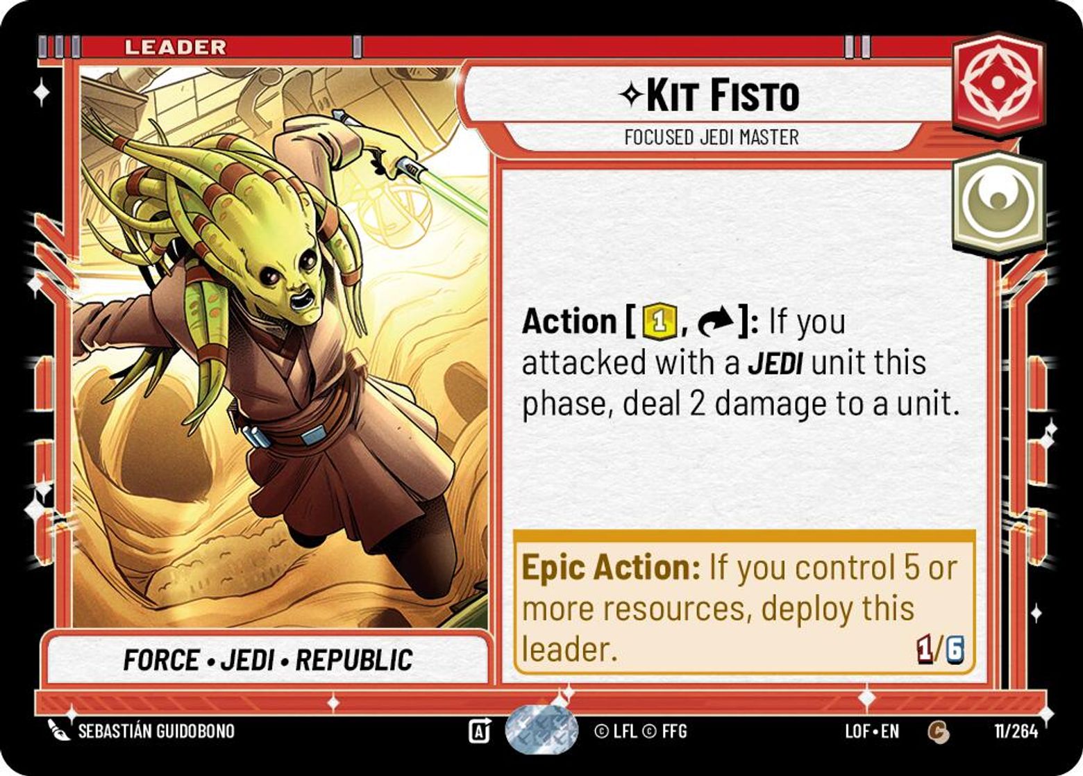 Kit Fisto, Focused Jedi Master