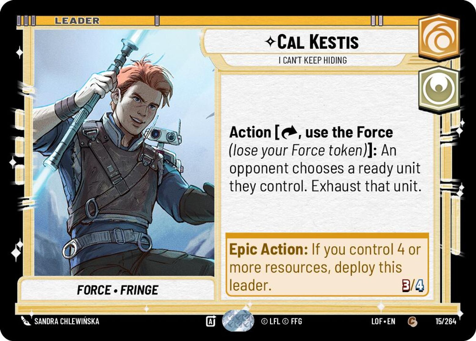 Cal Kestis, I Can't Keep Hiding