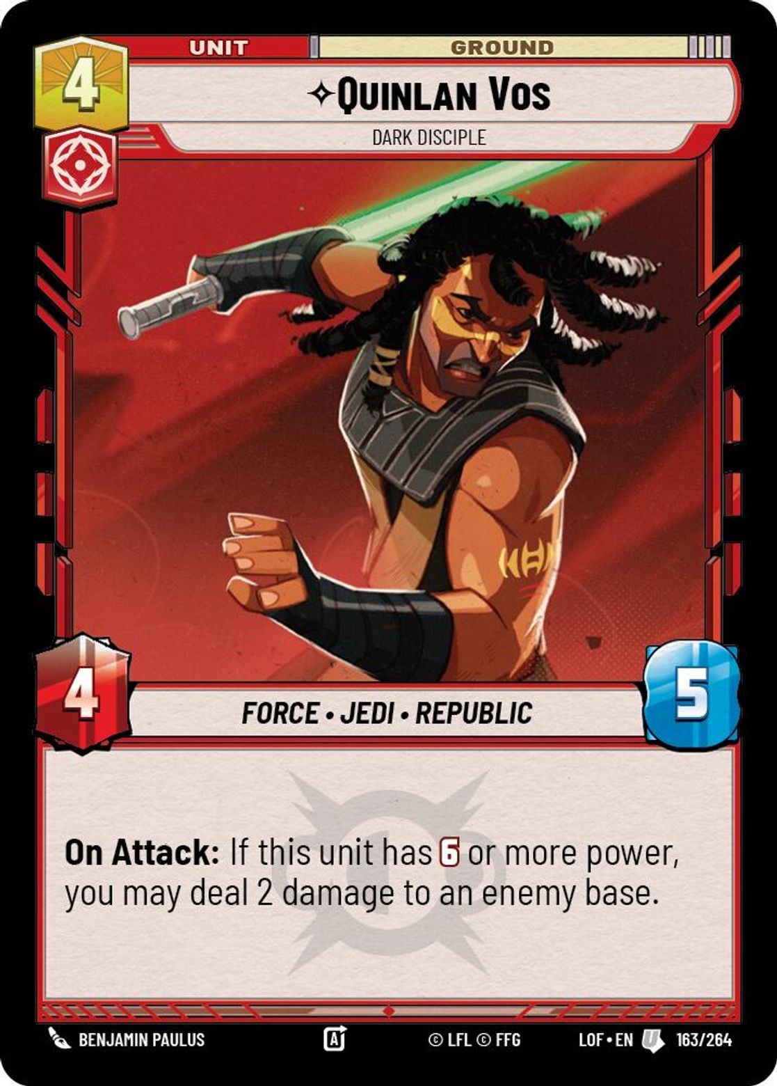 Quinlan Vos, Dark Disciple card art
