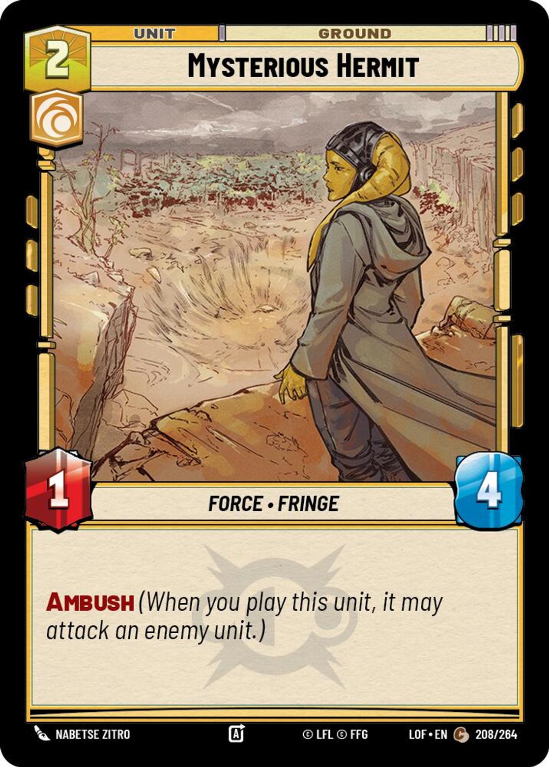 Mysterious Hermit card art