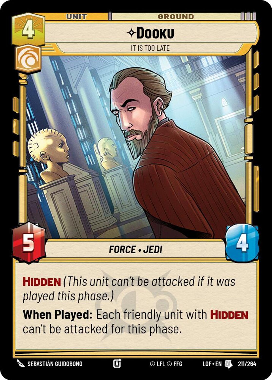 Dooku, It Is Too Late card art