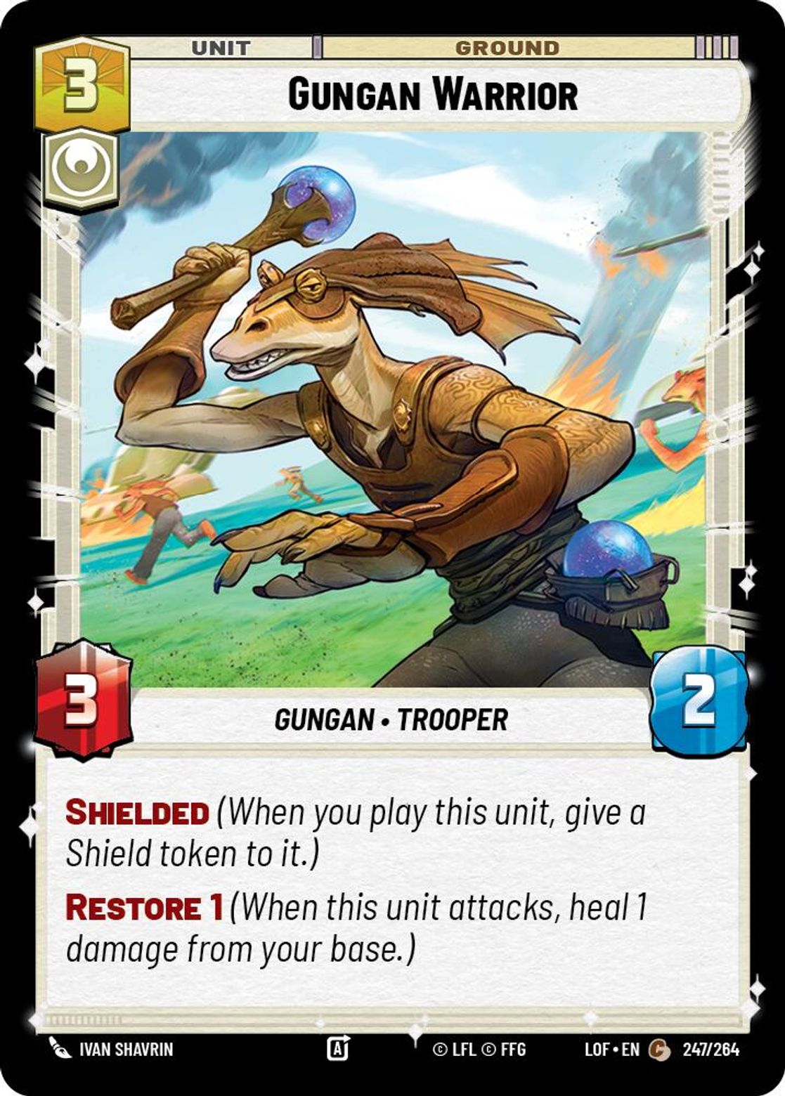 Gungan Warrior card art