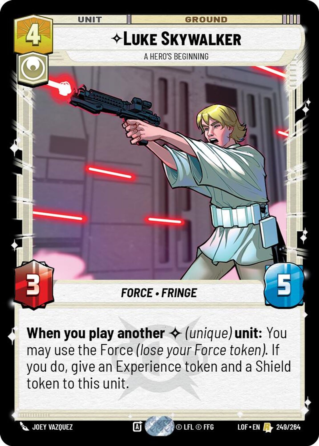 Luke Skywalker, A Hero's Beginning card art