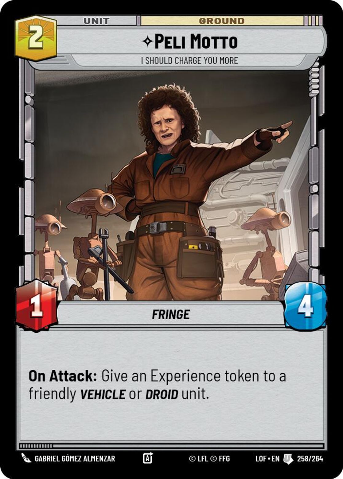 Peli Motto, I Should Charge You More card art