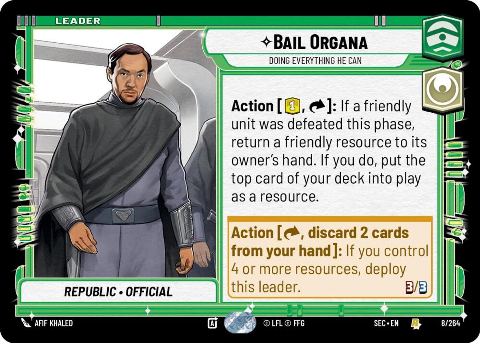 Bail Organa, Doing Everything He Can