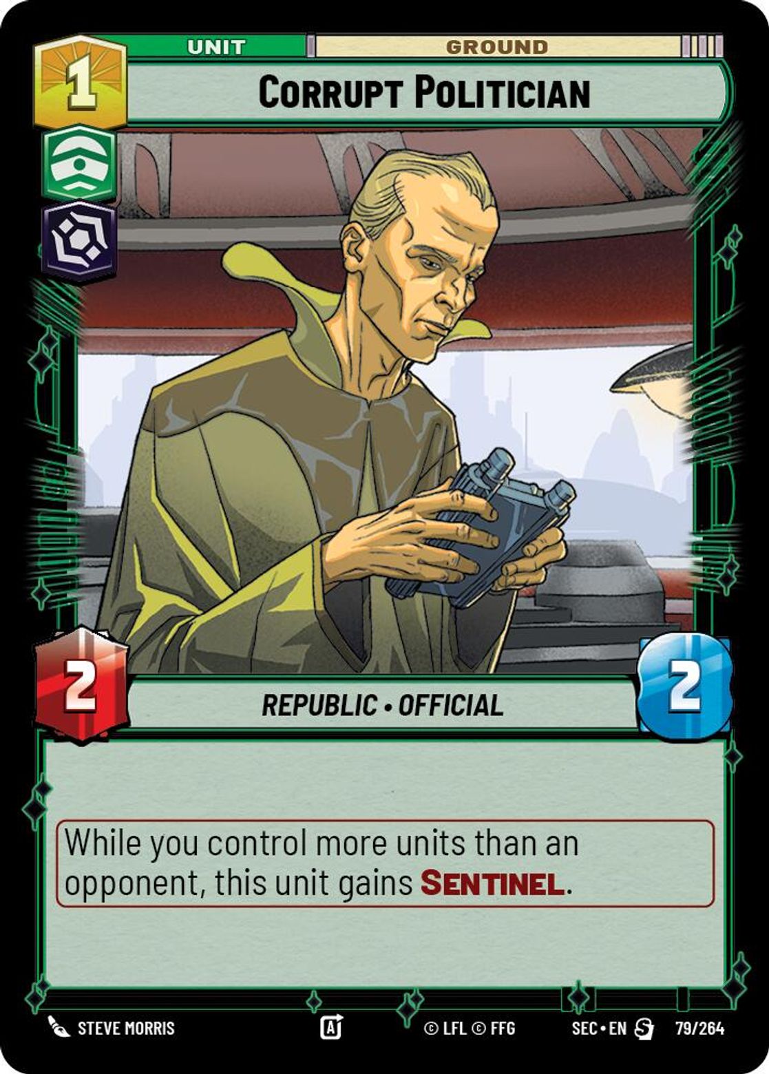 Corrupt Politician card art