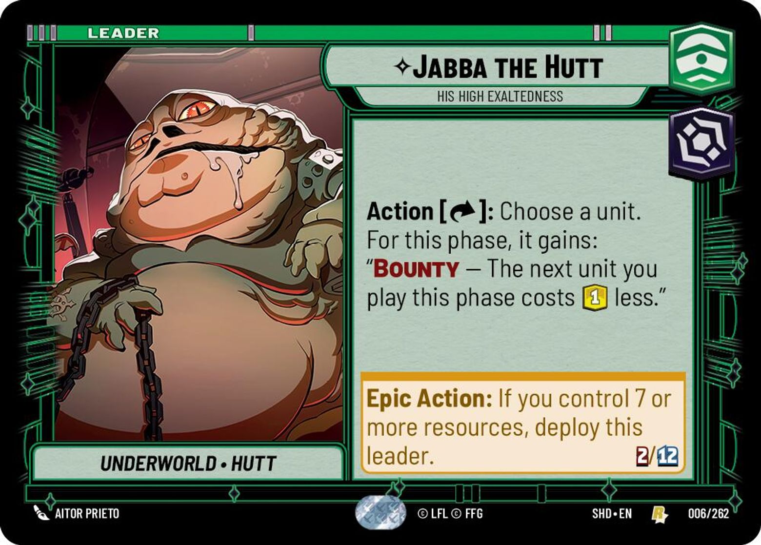 Jabba the Hutt, His High Exaltedness card art