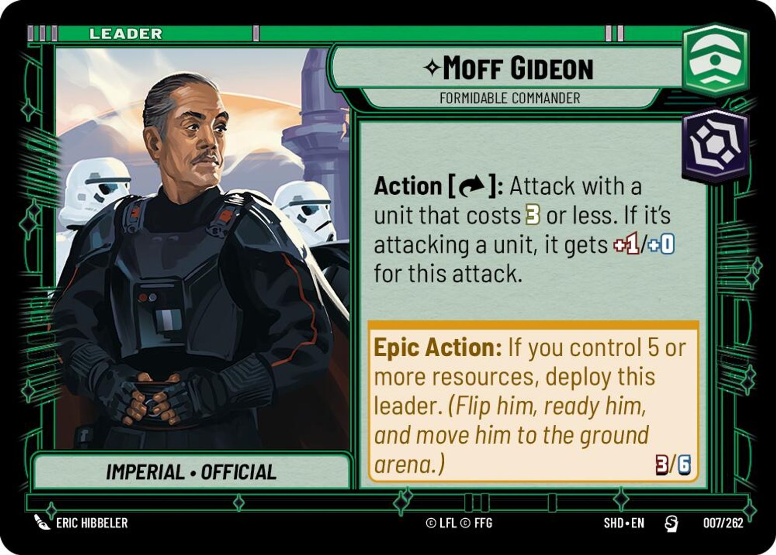 Moff Gideon, Formidable Commander