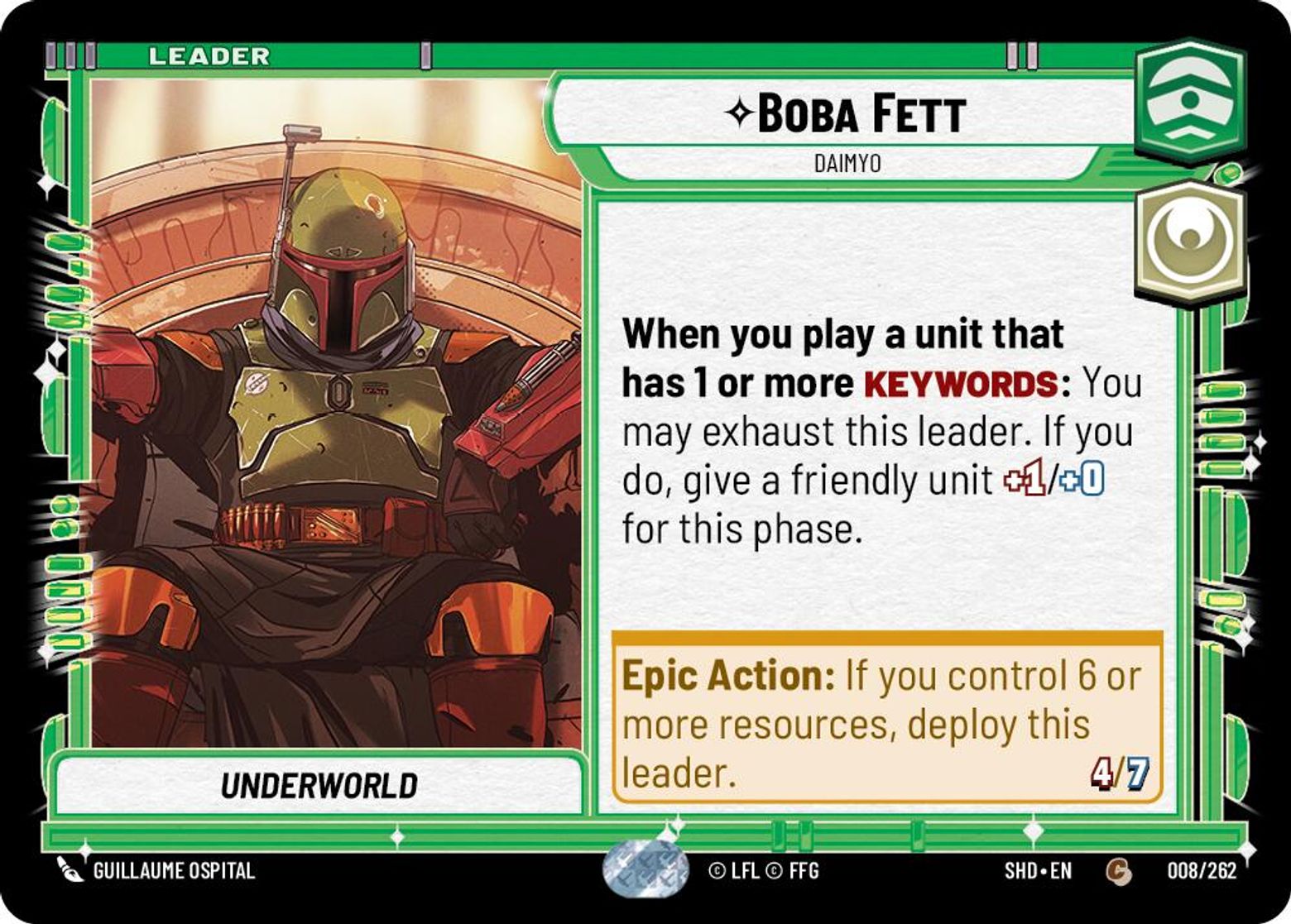 Boba Fett, Daimyo card art
