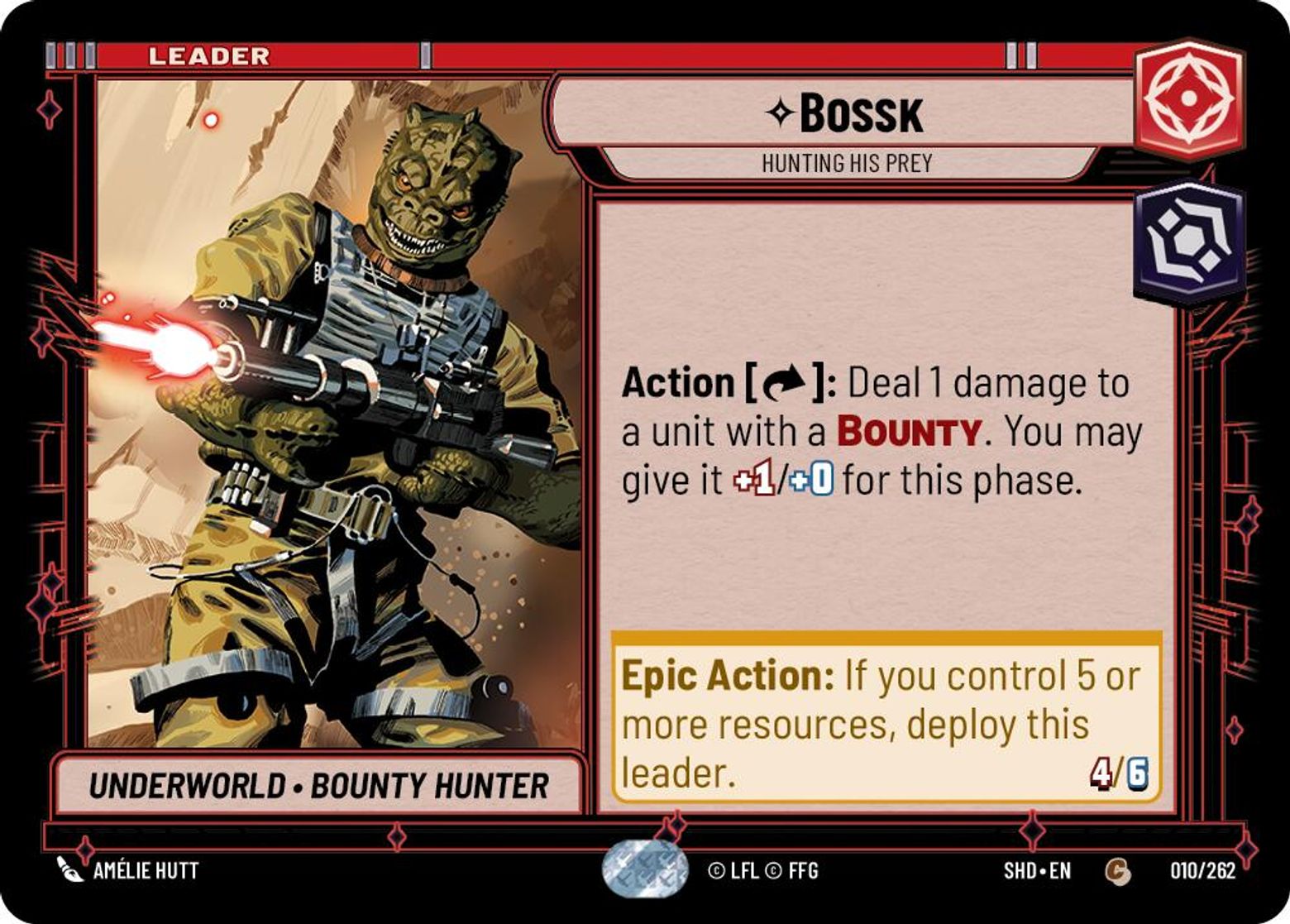 Bossk, Hunting His Prey card art