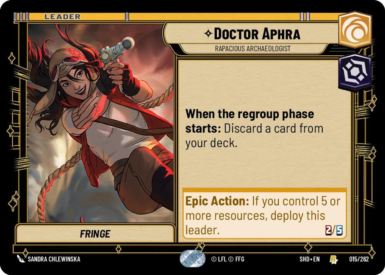 Doctor Aphra, Rapacious Archaeologist card art