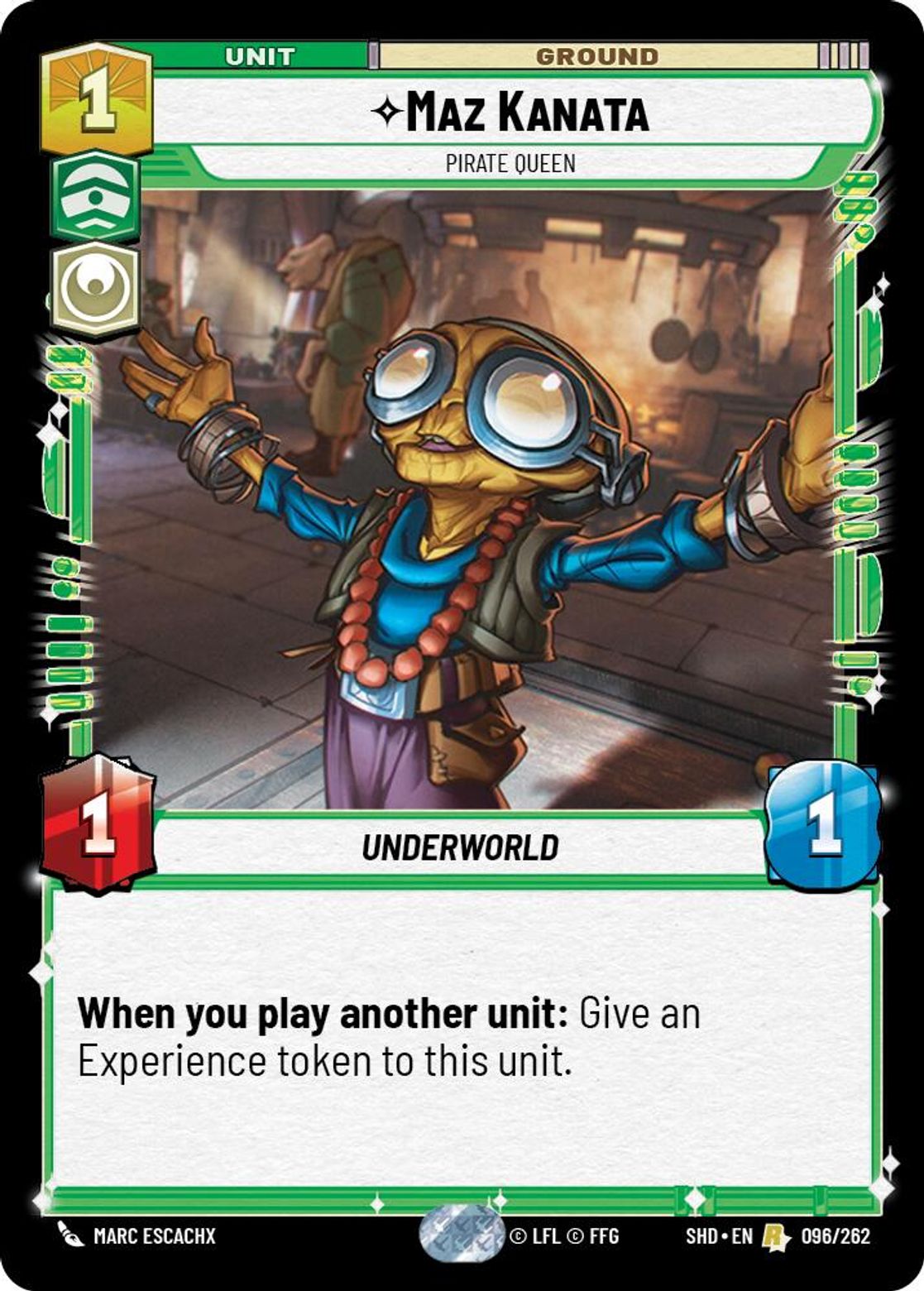 Maz Kanata, Pirate Queen card art