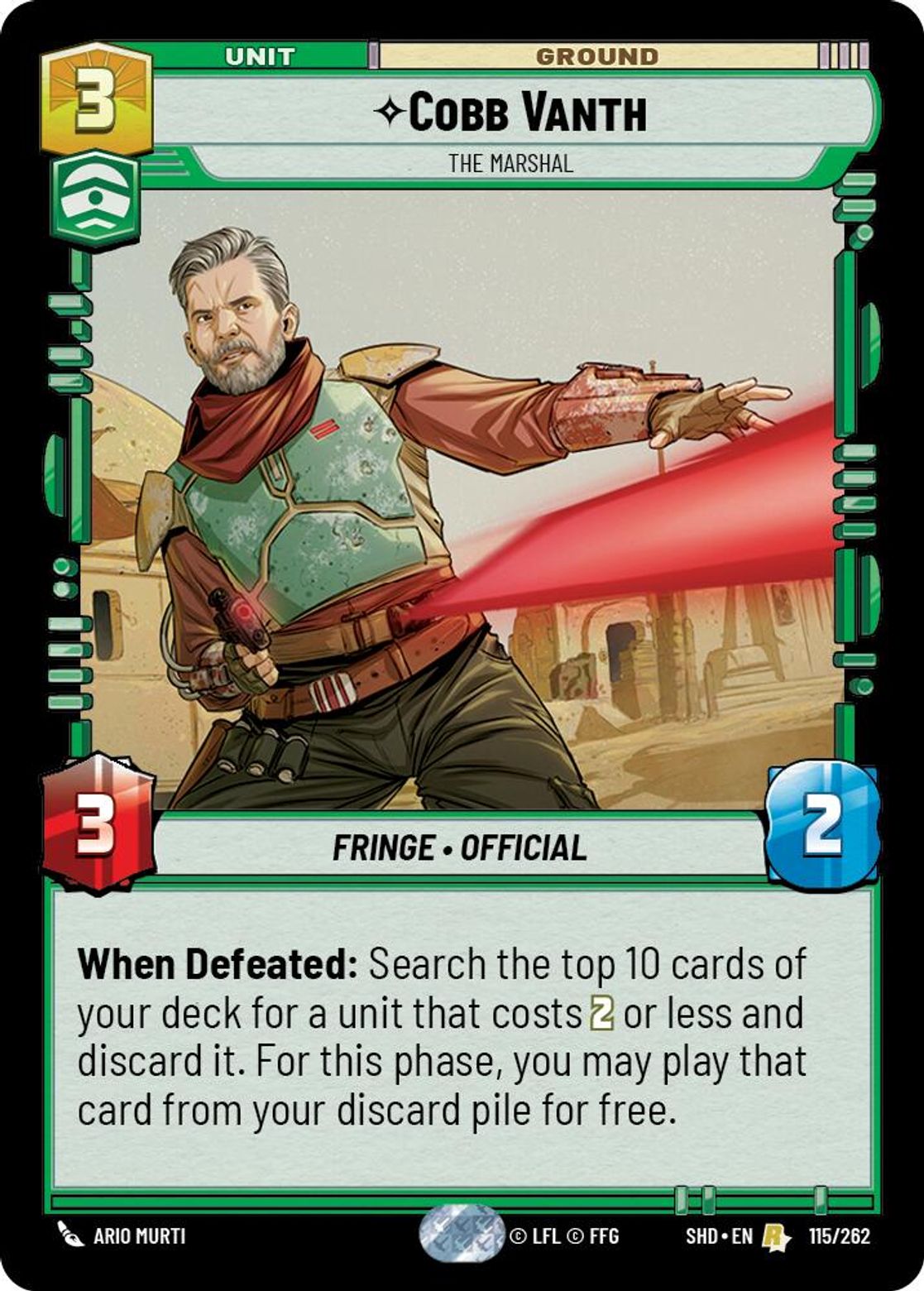 Cobb Vanth, The Marshal card art