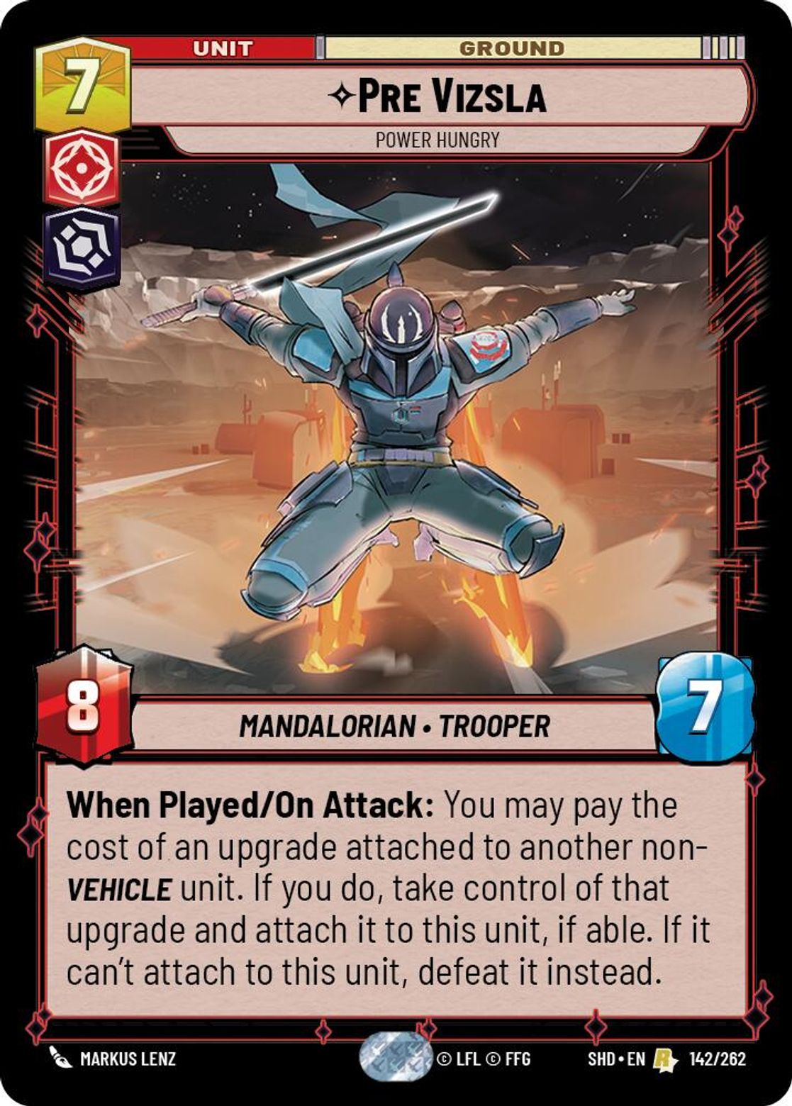 Pre Vizsla, Power Hungry card art