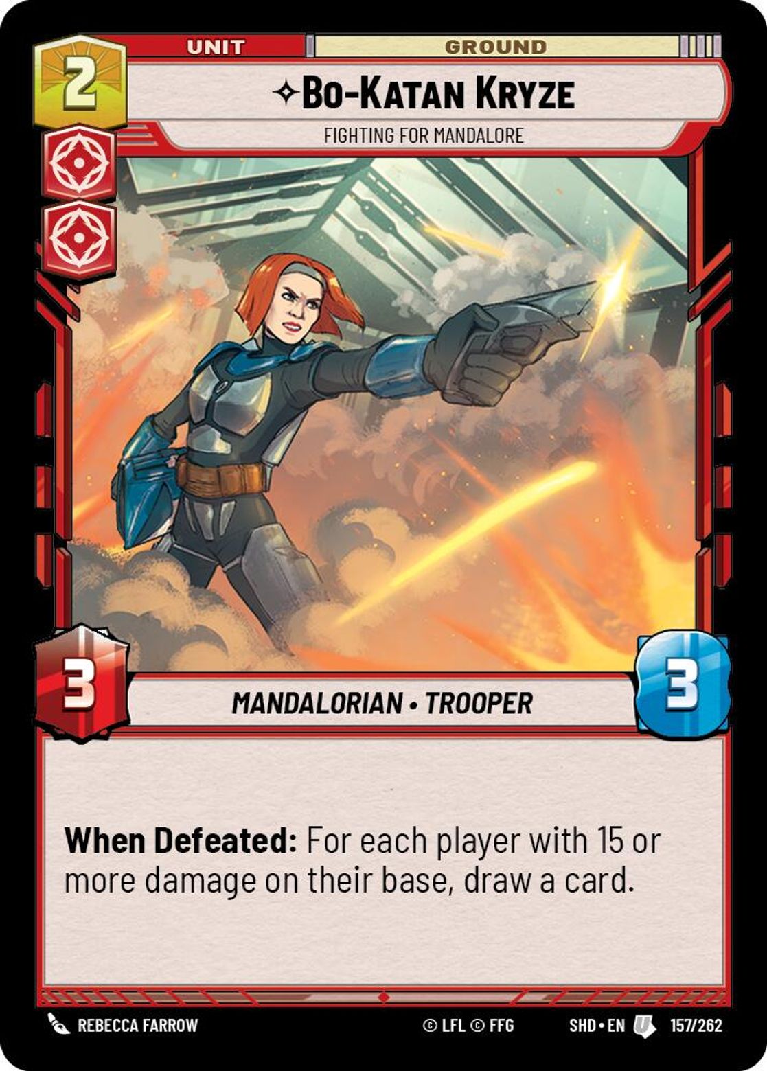 Bo-Katan Kryze, Fighting For Mandalore card art