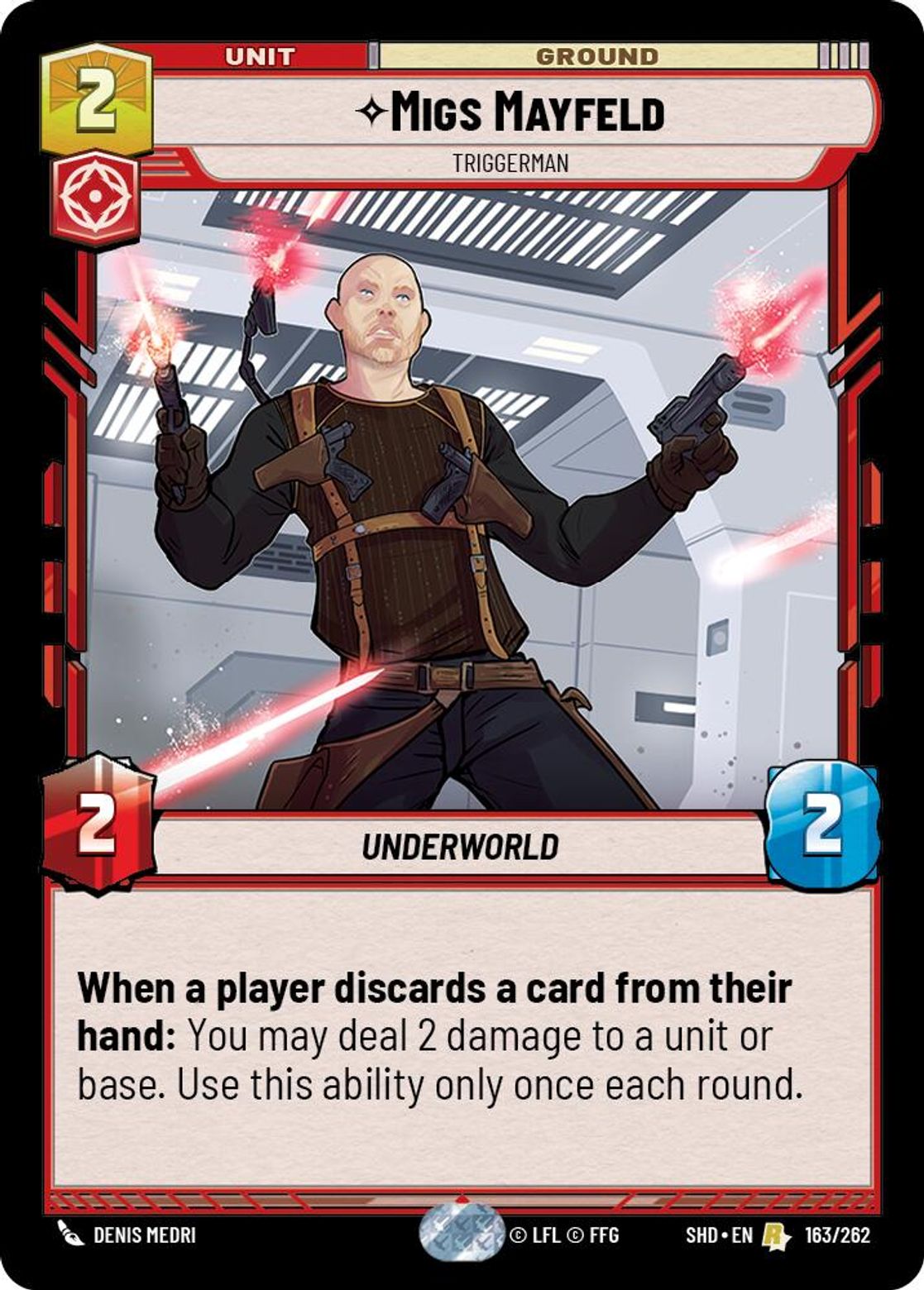 Migs Mayfeld, Triggerman card art