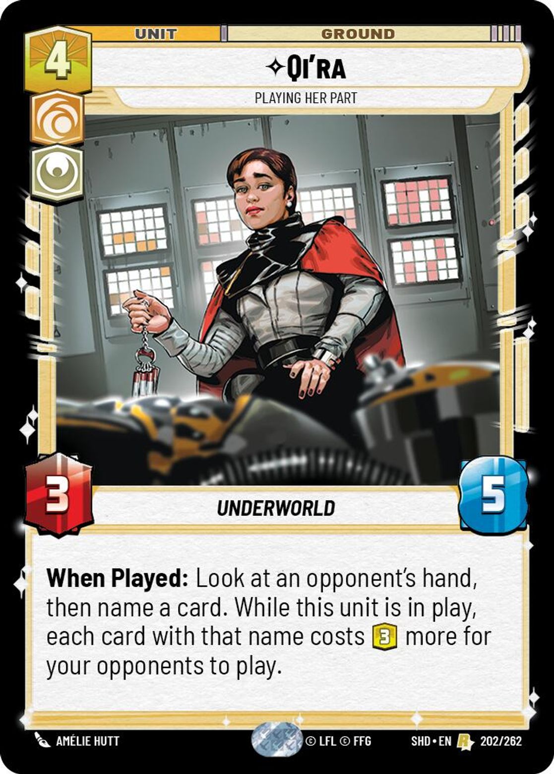 Qi'ra, Playing Her Part card art