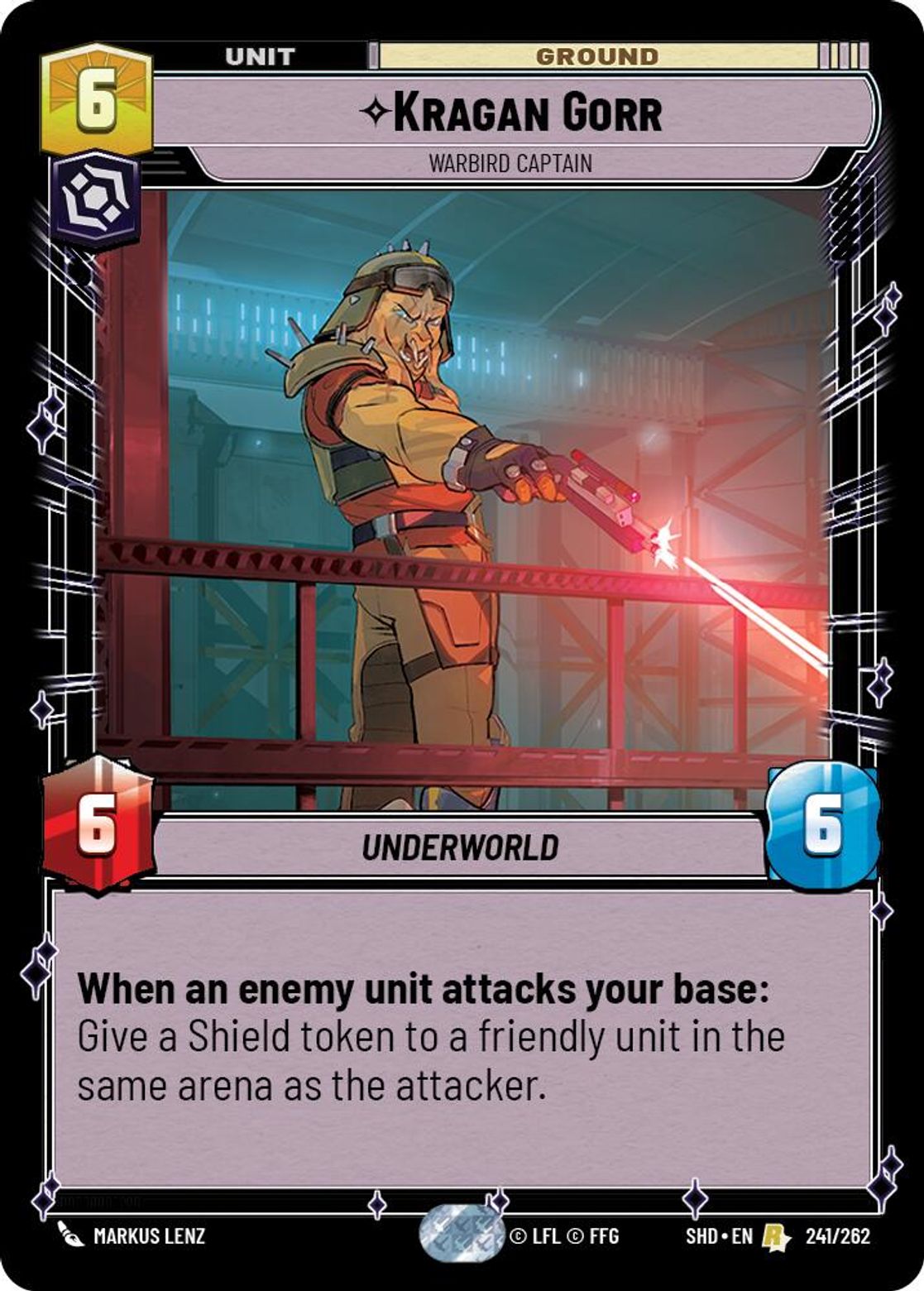 Kragan Gorr, Warbird Captain card art
