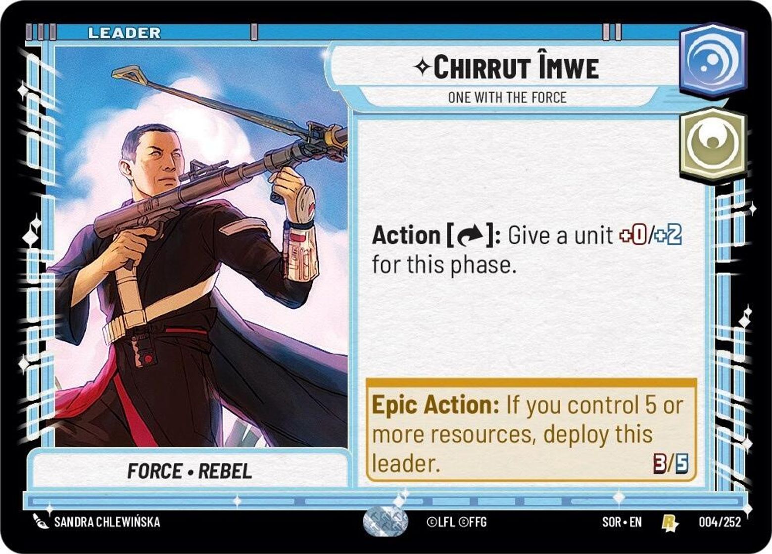 Chirrut Îmwe, One With The Force card art