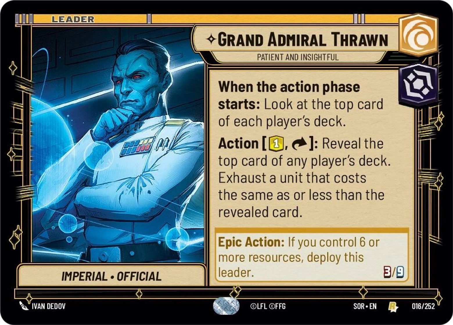 Grand Admiral Thrawn, Patient and Insightful card art