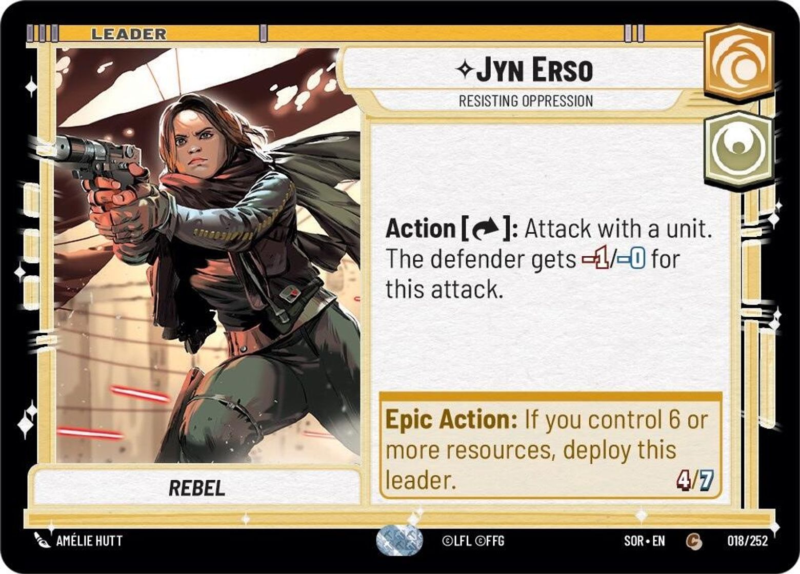 Jyn Erso, Resisting Oppression card art