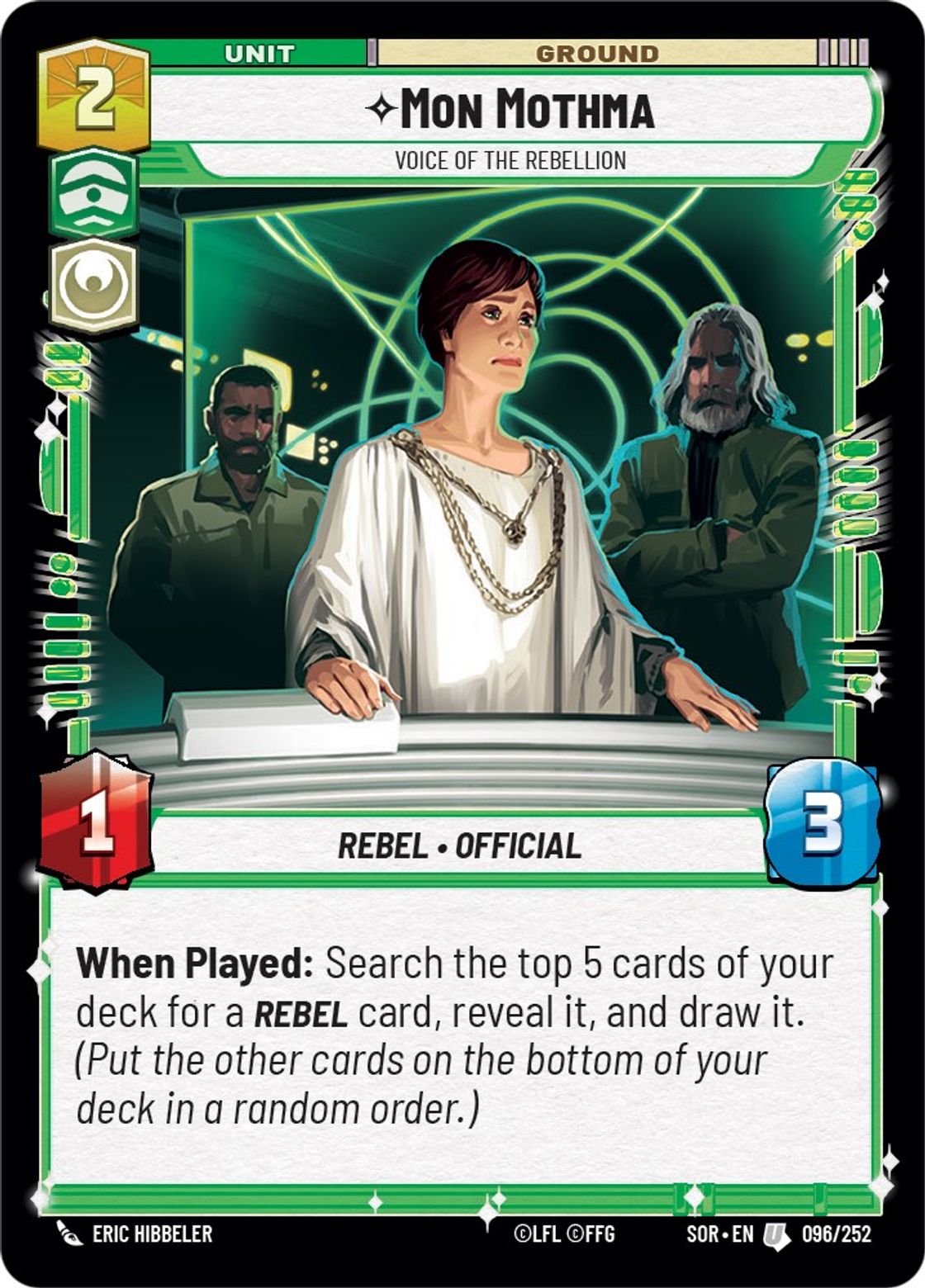 Mon Mothma, Voice Of The Rebellion card art