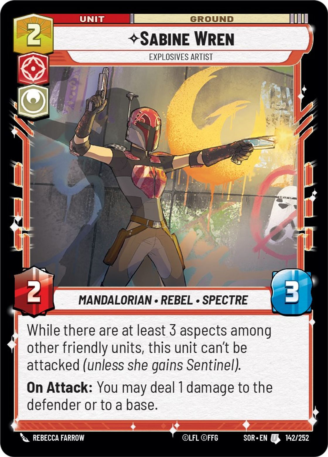 Sabine Wren, Explosives Artist card art