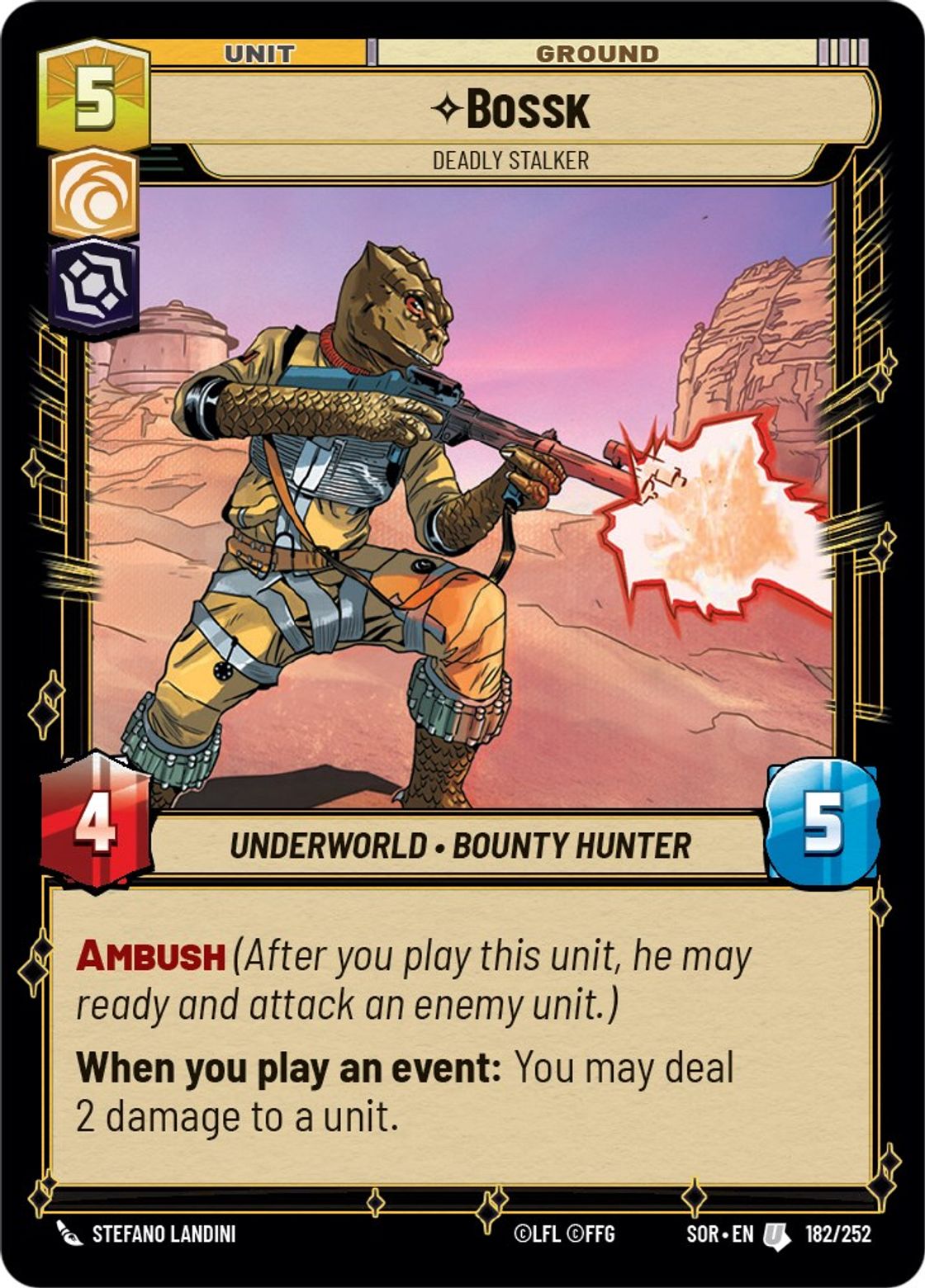 Bossk, Deadly Stalker card art