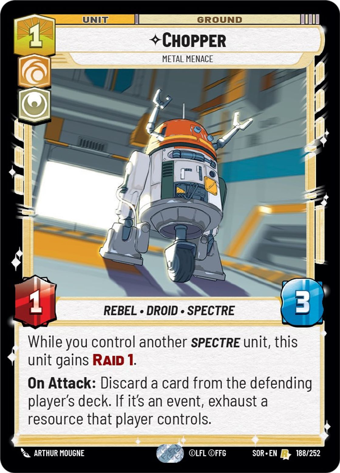 Chopper, Metal Menace card art