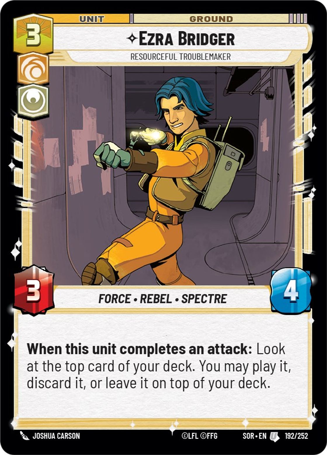 Ezra Bridger, Resourceful Troublemaker card art