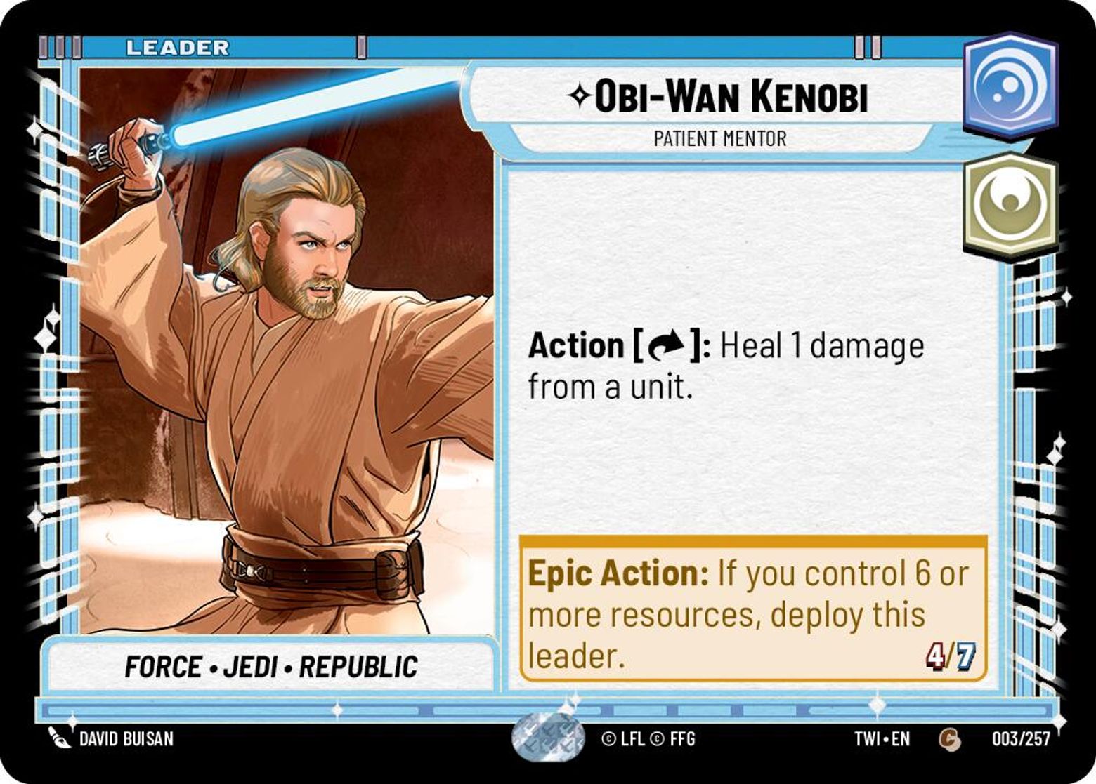 Obi-Wan Kenobi, Patient Mentor card art