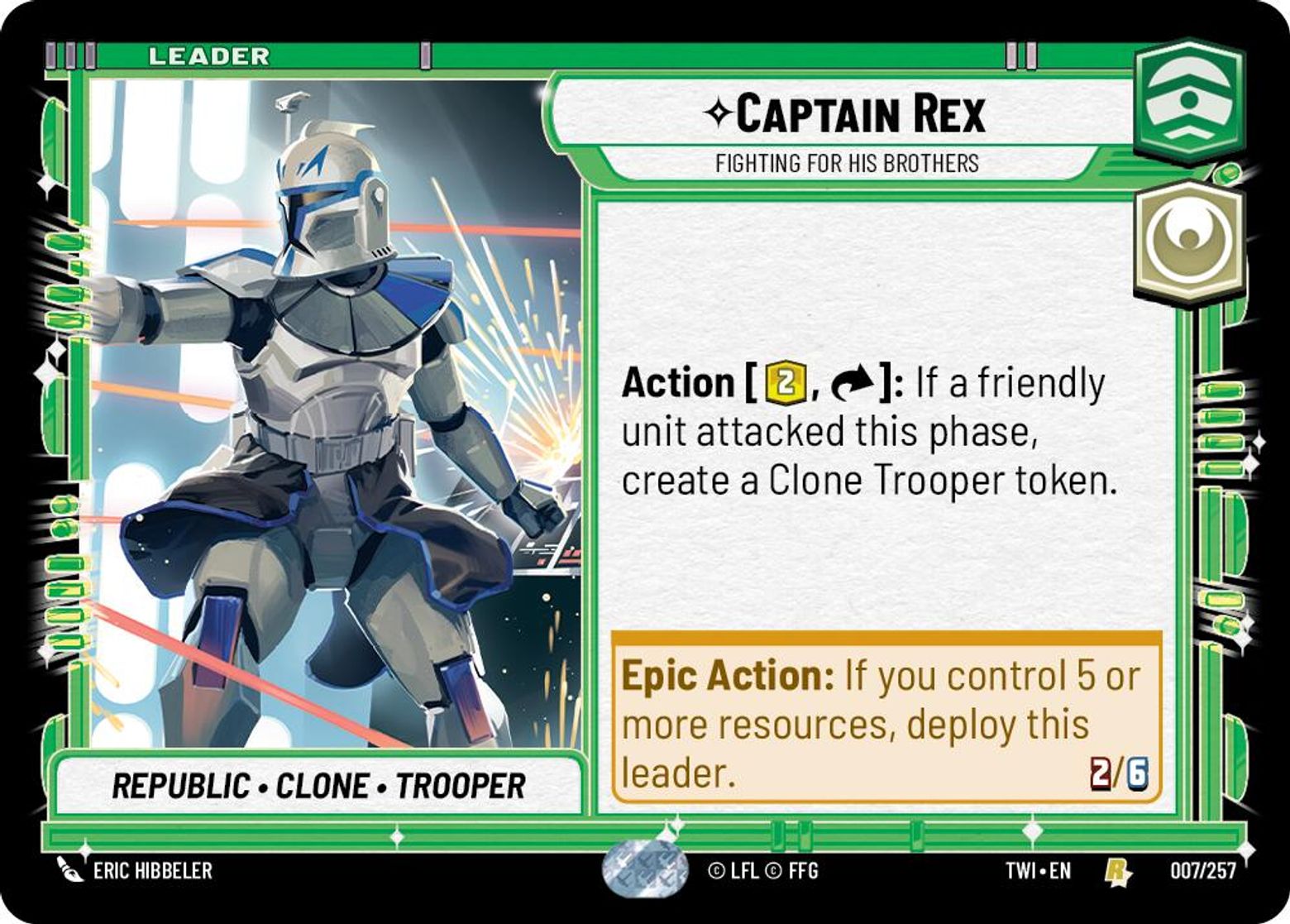 Captain Rex, Fighting For His Brothers card art