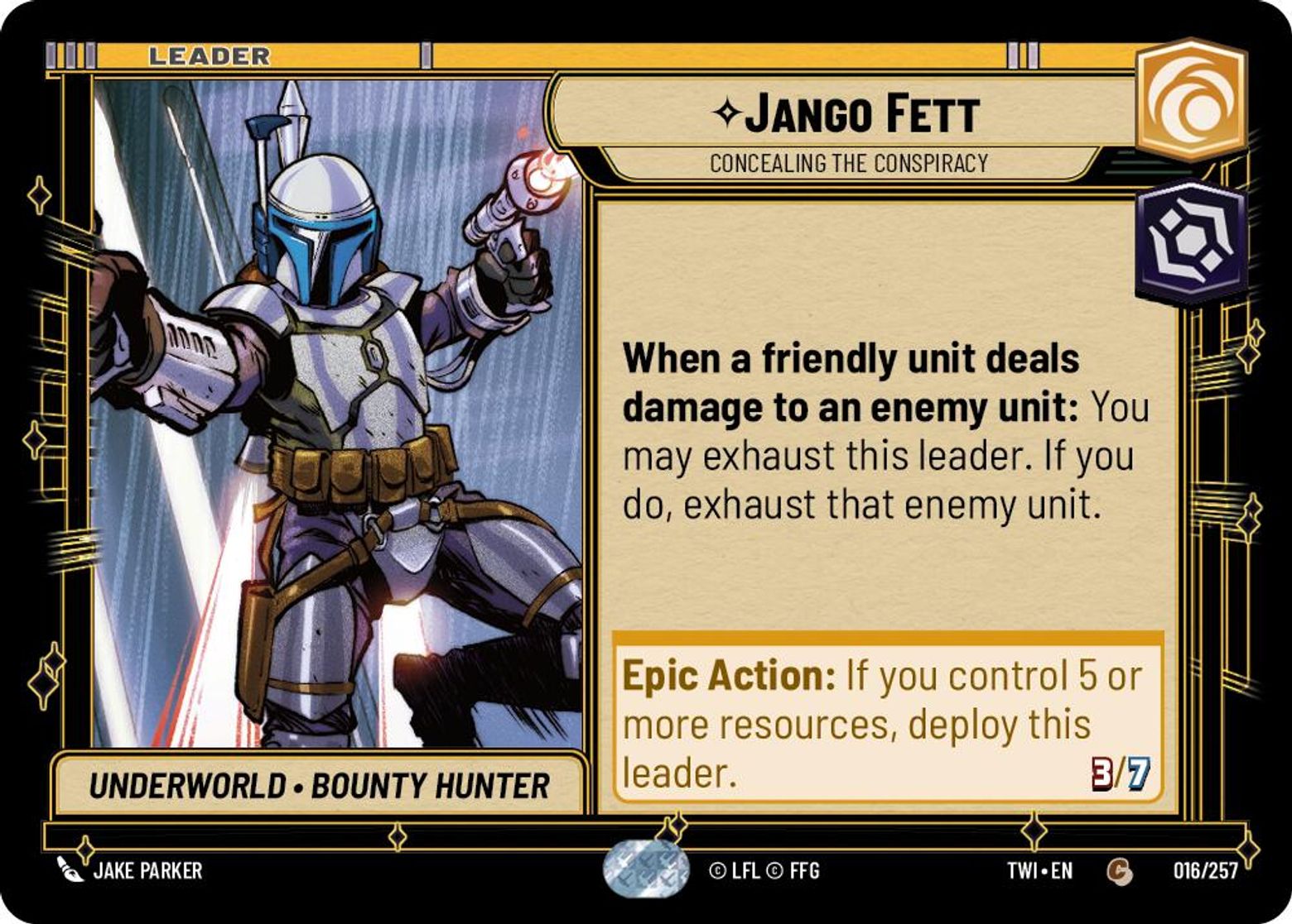 Jango Fett, Concealing the Conspiracy card art